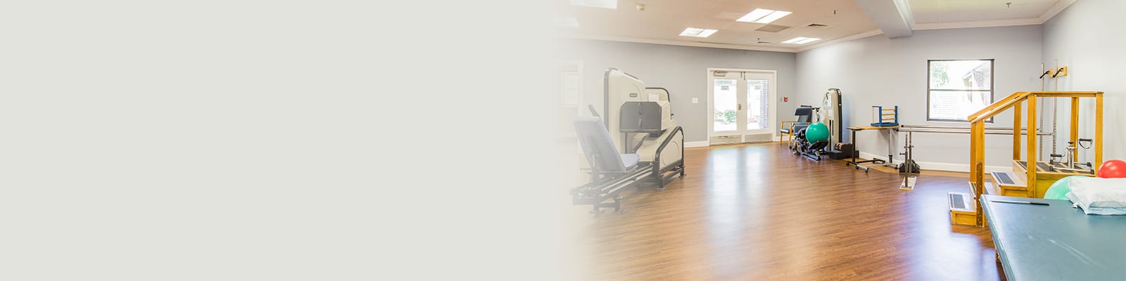 The rehab gym at Pine Meadows Post Acute
